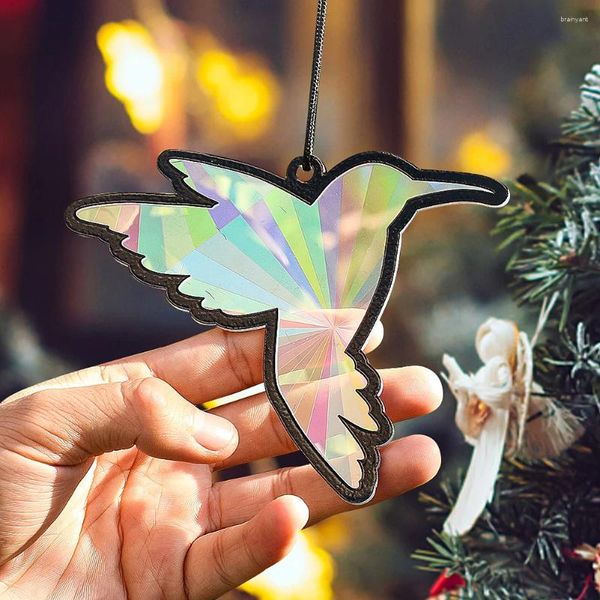 Figurines décoratines arc-en-ciel colibri de colibris Suncatcher Prism Prism Decoration suspendue