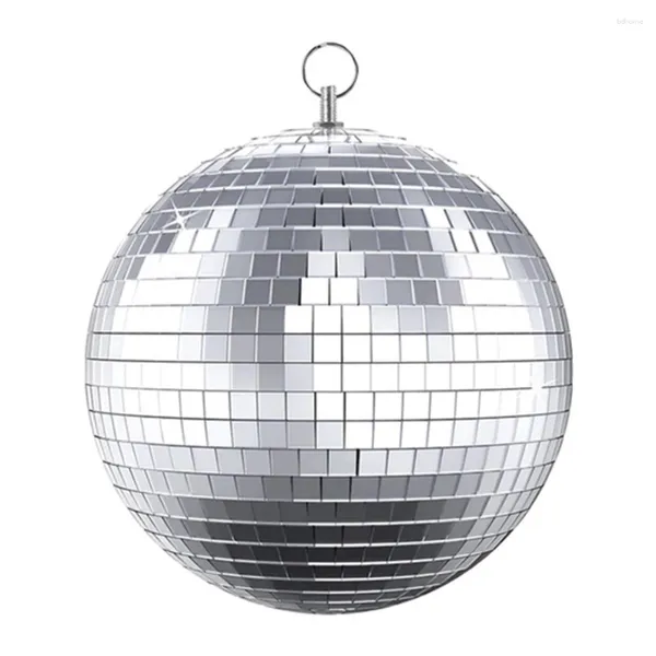 Figuras decorativas de cristal reflectante, bola de espejo giratoria, colgante de discoteca, decoración de efecto de escenario con brillo de 8 pulgadas para KTV