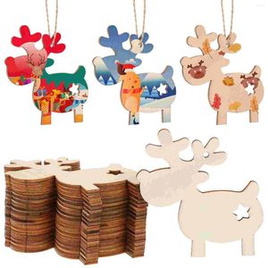 Figurines décoratives renne en bois bricolage artisanat couches en bois décorations de Noël embelliss sculptés