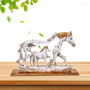 Figuritas decorativas, estatua de caballo de resina, adornos artesanales, escultura Vintage única para inauguración de la casa, cumpleaños, boda
