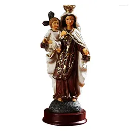 Decoratieve beeldjes Hars Madonna Gezegend Heilige Maagd Onze Lieve Vrouw van Maria Standbeeld Figuur Christus Tafelblad Beeldje Ornament