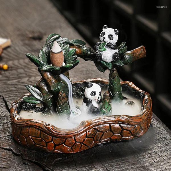 Figurines décoratives Résine Flow enceinte Brûler à la maison Décoration créative Animal Panda Artisanat