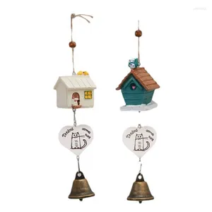 Figurines décoratives en résine carillon éolien cloche en cuivre artisanat jardin maison extérieur suspendu décor artisanat cadeau ornement voiture chambre