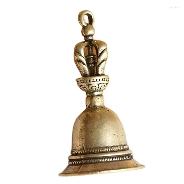Figurines décoratines Retro Copper Wind carillons en laiton Artisanat Die-Casting Falling Tibetan Bronze Bell Ideas
