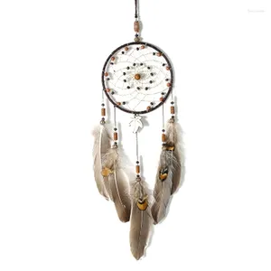 Decoratieve beeldjes Retro Dream Catcher Wind Chimes Style Feather Car Pendant