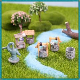 Figurines décoratines rétro puits d'eau figurine Dollhouse meubles fées jardin miniatures micro paysage bricolage accessoires de décoration maison