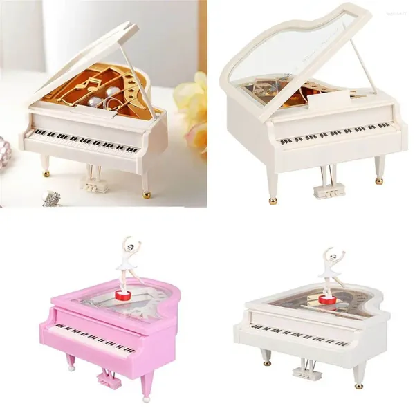 Figurines décoratines Romantic Classic Piano Mode Music Box Antique Musical Boîtes Anniversaire de Noël Cadeaux d'anniversaire décor