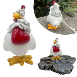 Figurines décoratives de coq, décoration créative, ornement de bureau, en résine pour cadeaux de pendaison de crémaillère