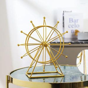 Figurines décoratives rotatives ornements de roue ferris mobilier de salon décorations de maison Produits ménagers anniversaire en fer forgé