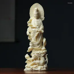 Figurines décoratives Ruiyi Yulong Guanyin Bodhisattva Bouddha Statues Figure Statue Sculpture Salpture Home Room Office Feng Shui Livraison