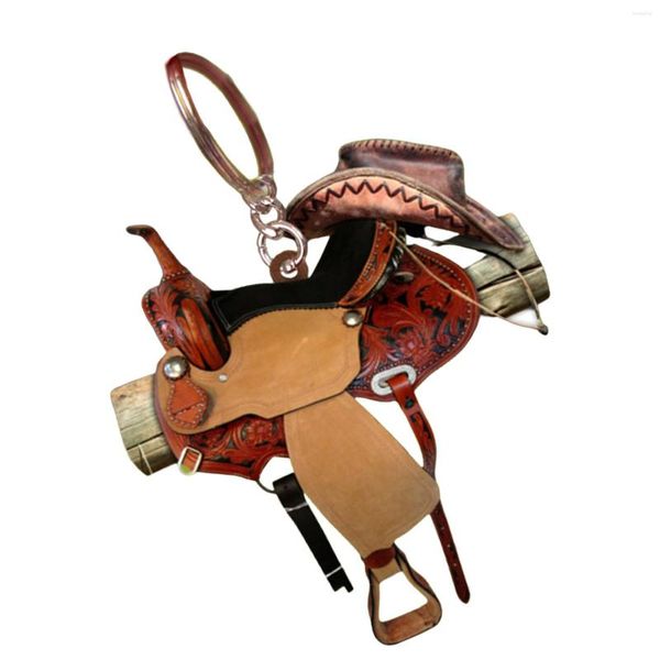 Figurines décoratives selle voiture ornement breloque acrylique pendentif porte-clés porte-clés tentures breloques intérieur occidental