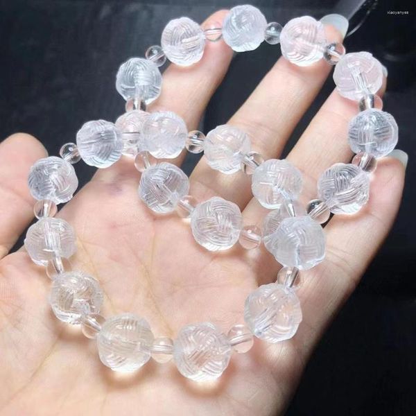 Figurines décoratives vente cristal naturel guérison fil de Quartz clair boule forme Bracelet spécial bijoux cadeau pour les amis