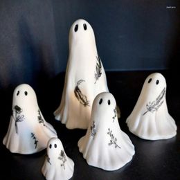 Figurines décoratives Scary Sculptures blanches Définir la résine créative Halloween Decor Spooky Crafts fait à la main