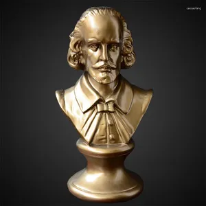 Decoratieve beeldjes Shakespeare hoofd standbeeld ornamenten muziekfiguren sculpturen grote beroemdheden piano decoratie studie tafeldecoraties