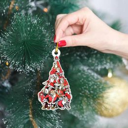 Figurines décoratines Ornements côté acrylique décoration personnalisée simple suspension du produit de Noël de la famille 2024 grosses boules sur l'arbre