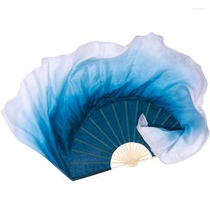 Decoratieve beeldjes Zijde Dance Hand Fan Classical Foldable Lented Gradiënt Kleur Vouwen Abanicos Para Boda Abanico Ventilador