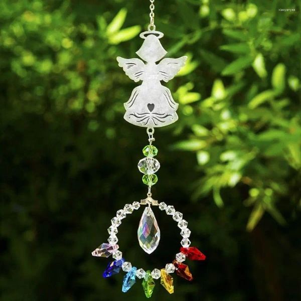 Figurines décoratives Silver Crystal Sun Catchers Lighting Chaser Sunlight Réfraction Ornement Drop Drop. Décoration suspendue