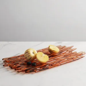 Figurines décoratives simples créatives d'orange en forme de résine en forme d'ornements de fruits échantillons