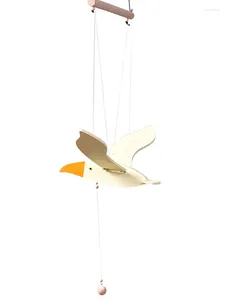 Figurines décoratives simples maison Seagull suspendue suspendue b décorations nordiques volants banc de banc d’oiseau