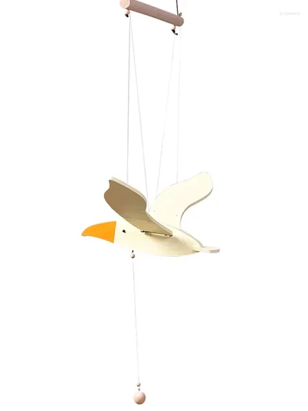 Figuras decorativas Simple Home Gaviota colgante colgante B Decoraciones Nordic Flying Bird Balance Chimes Gimes regalo