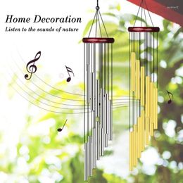 Decoratieve beeldjes Simple Metal Aluminium 12 Tubes Wind Chime Balkon Patio Hangende hangende Home Garden Bells Decoratie Huiswarming Geschenken