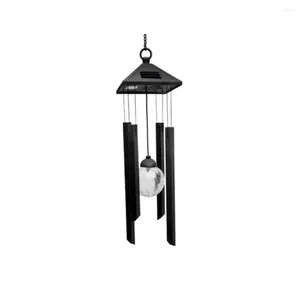 Decoratieve beeldjes Solar Led Wind Bell Licht Outdoor Landschap Garden Kroonluchter Hangende kleurrijk