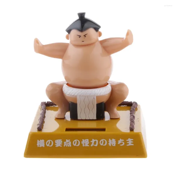 Figurines décoratives de lutteur Sumo à énergie solaire, jouet balançoire pour enfants, ornement de voiture, décoration de table pour la maison et le bureau, cadeaux