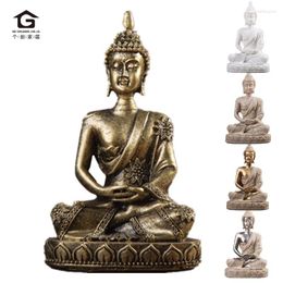 Figurines décoratives Asie du Sud-Est Asie Statue de Bouddha Mini Zen Home Living Room Entrance Resin Process