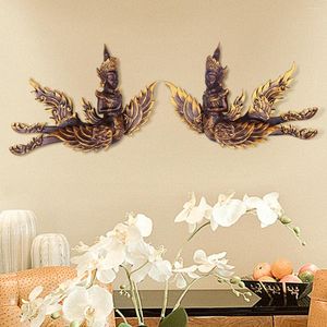 Figurines décoratives Southeast Yafei Tianfo Hand Scarted Gold Wall Decoration Designer Interior Creative Soft