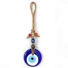 Figurines décoratives printemps 2024 Rope Evil Eye Kechechains Lucky Bleu pour les femmes Men Sac Car Cadeau de décoration de décoration de pendentif turc