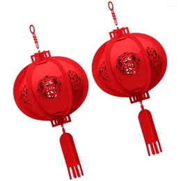 Figurines décoratives, lanterne suspendue pour Festival de printemps, décoration de l'année chinoise, lanternes rouges Fu