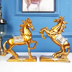 Figurines décoratives statues de résine de cheval debout pour le décor de bureau décor d'ornement de l'ornement de l'ornement