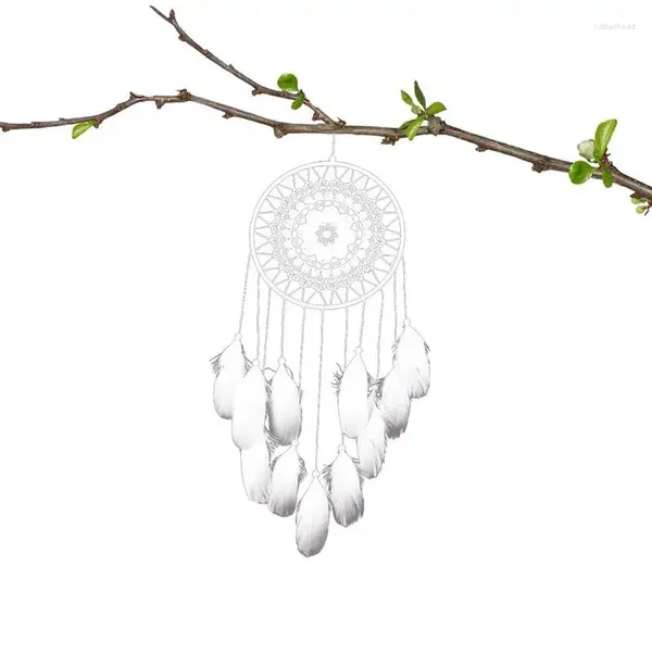 Figurines décoratines Style Catcher Pendentif Pendre noir et blanc Plume Creative Decoration Mur Cadeau