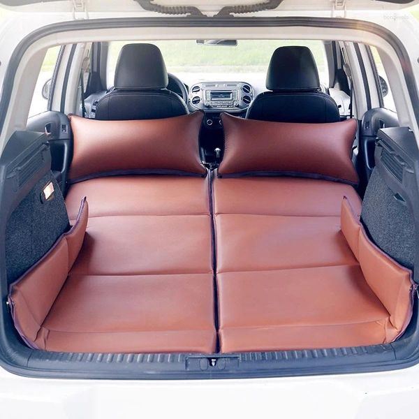 Figuras Decorativas Gamuza/Cuero Colchón Plegable No Inflable Montado en Camión SUV Cama Especial de Viaje para Viajes Coche Parte Trasera Universal