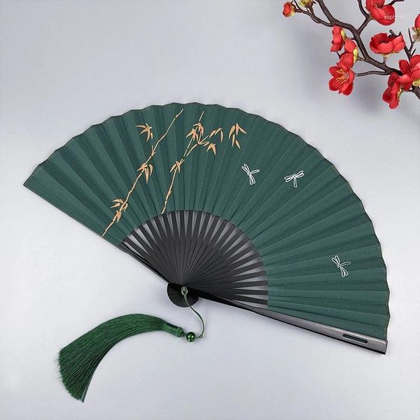 Figuras decorativas Home Home Daily Hand Fan Fan para hombres y mujeres Portes de seda personalizado Duración fácil de apertura de apertura portátil