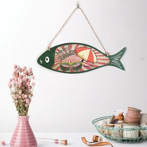 Decoratieve beeldjes zomer houten vis welkom teken nautische muur kunst decor hangende vintage ornament huis fancy haken