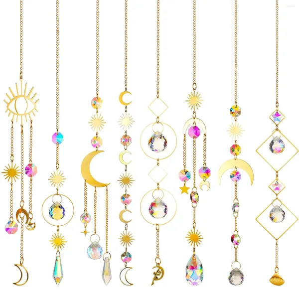 Figurines décoratives Suncatcher Prisms Crystal Wind Chime Garden Windchime Window Hanging Light attrapant le pendentif ornement rideau décor