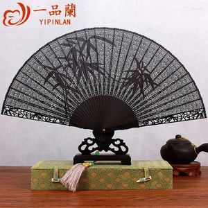 Decoratieve beeldjes | Suzhou sandelhout waaier hol hout zwart Chinese oude opvouwbare klassieke ambachtelijke geschenkornamenten