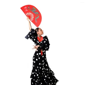 Decoratieve beeldjes tai vouwvensters Chinese fan Kungfu dansen voor mannen/ (rood)