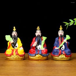 Figurines décoratives Taoïsme lao tzu Mythologie Divinité Sanqing Prêtre taoïste Intenurable Dieu Yin Yang Tai Chi prêchez résine artisanat bricolage Feng