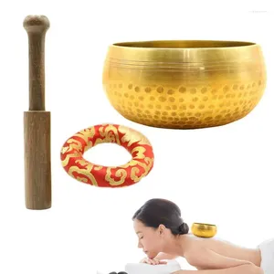 Figurines décoratines Tibetan Singing Bowl Set Copper Meditation Sound for Yoga Chakra Cadeaux