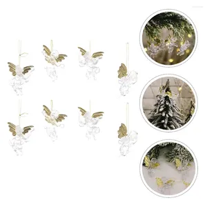 Decoratieve beeldjes transparante engel hanger kersthangende decor boomscène ornament feestaccessoires auto decoraties