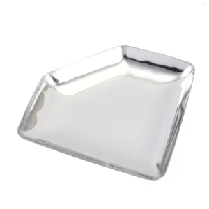 Plateau de figurines décoratifs Easy Clean durable Serving pour les femmes en acier inoxydable