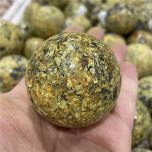 Decoratieve beeldjes Echt waardevolle minerale edelsteen Kristal Realgar Erts Rock Ball Natuurlijke spirituele steen Feng Shui Ornament Meubels Reiki