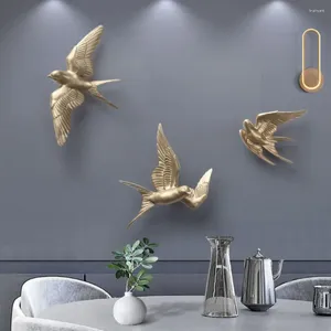 Decoratieve beeldjes TV Achtergrond Witte muur Hangen gemakkelijk te reinigen voor woonkamerhars Arts vogels hangers zeemeeuw ornamenten kast