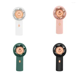 Figuras decorativas Ventilador portátil USB Recargable Innovador 500 Mah Luz Nocturna Ventiladores de enfriamiento Ventilador de Mano Ventilador de Ajuste de Tres velocidades