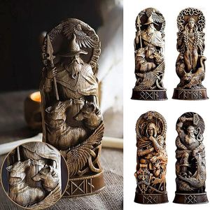 Decoratieve beeldjes Viking God Goddes Sculpture Scandinavian Pantheon Resin ornamenten Freyja -standbeeld Freya Noorse goden snijden altaar heiden