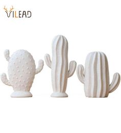 Figurines décoratives Vilead Nordic Ceramic Cactus Desktop Decoration European Creative Plant Crafts Office Bedroom salon Dec1513796