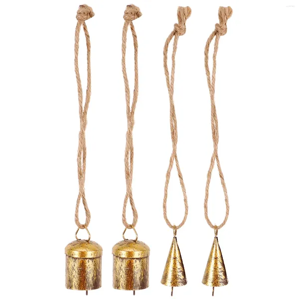 Figurines décoratives cloche Vintage suspendues, breloques pour artisanat, vent en métal, accessoire de bricolage, petites décorations de mariage, cérémonie