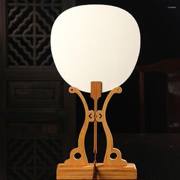 Decoratieve beeldjes vintage Chinese stijl dubbele side blanco papieren handventilatoren Diy schilderen rijstventilator draagbaar handheld ambacht cadeau home decor